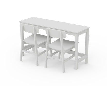 POLYWOOD® Modern Studio Urban Chair 3-Piece Balcony Set in White