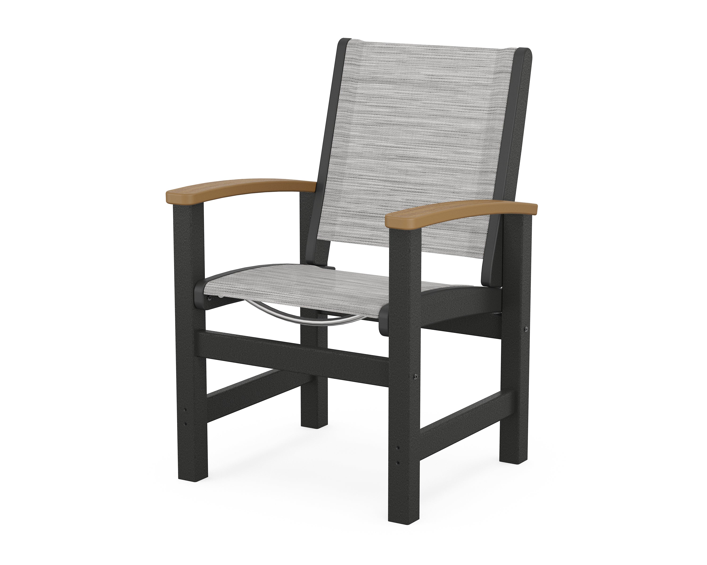 POLYWOOD® Coastal Dining Chair in Black / Natural / Metallic Sling