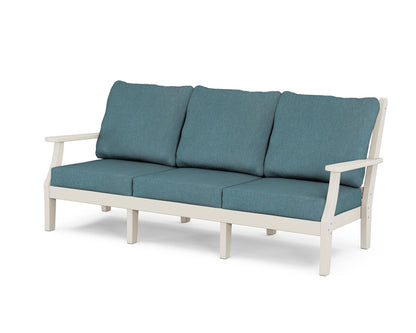 Country Living Wovendale Deep Seating Sofa in Sand / Ocean Teal