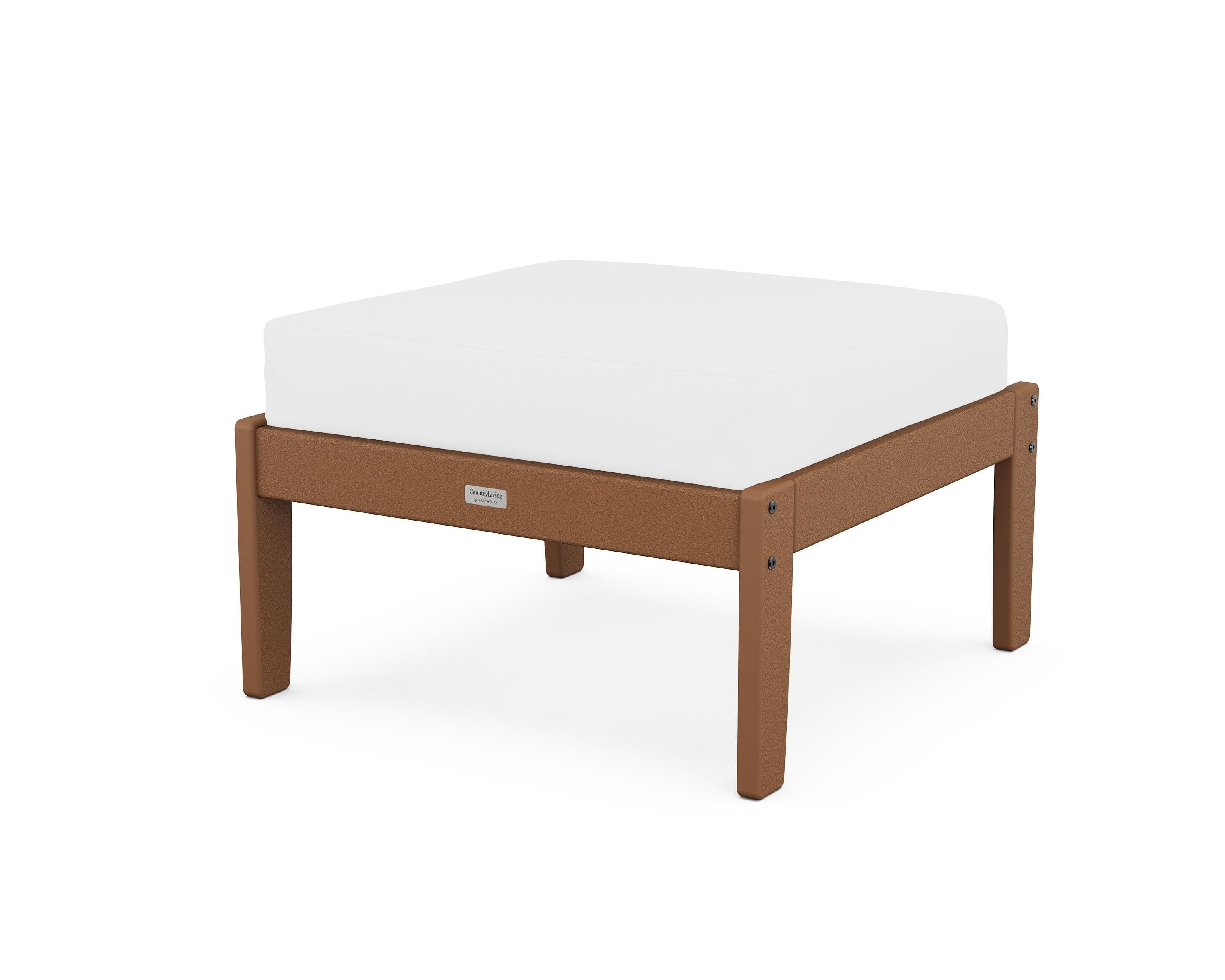 Country Living Cottage Deep Seating Ottoman in Teak / Natural