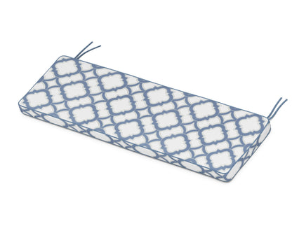 Martha Stewart by POLYWOOD® Chinoiserie Bench Seat Cushion in Trellis Sky Blue