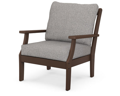 POLYWOOD® Braxton Deep Seating Chair in Mahogany / Grey Mist