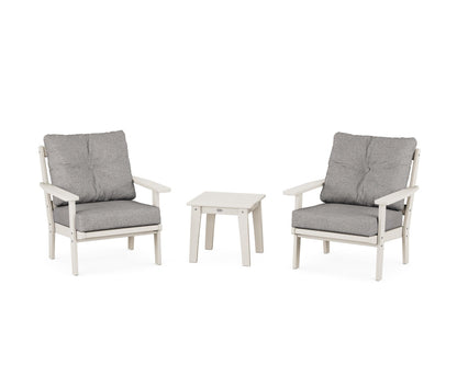 POLYWOOD® Prairie 3-Piece Deep Seating Set in Sand / Grey Mist