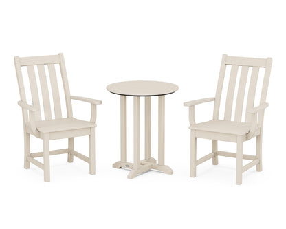 POLYWOOD® Vineyard 3-Piece Round Bistro Dining Set in Sand