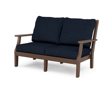Country Living Wovendale Deep Seating Loveseat in Mahogany / Marine Indigo