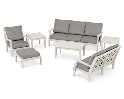 Country Living Wovendale 7-Piece Deep Seating Set in Sand / Grey Mist