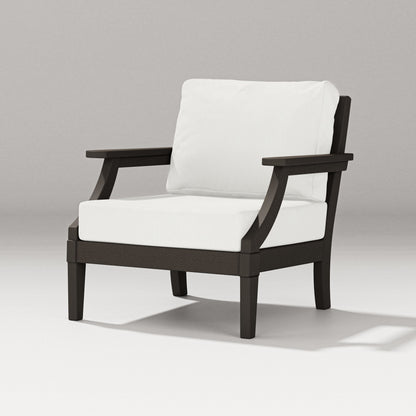 PW Designer Series Estate Lounge Chair in Vintage Coffee / Natural Linen