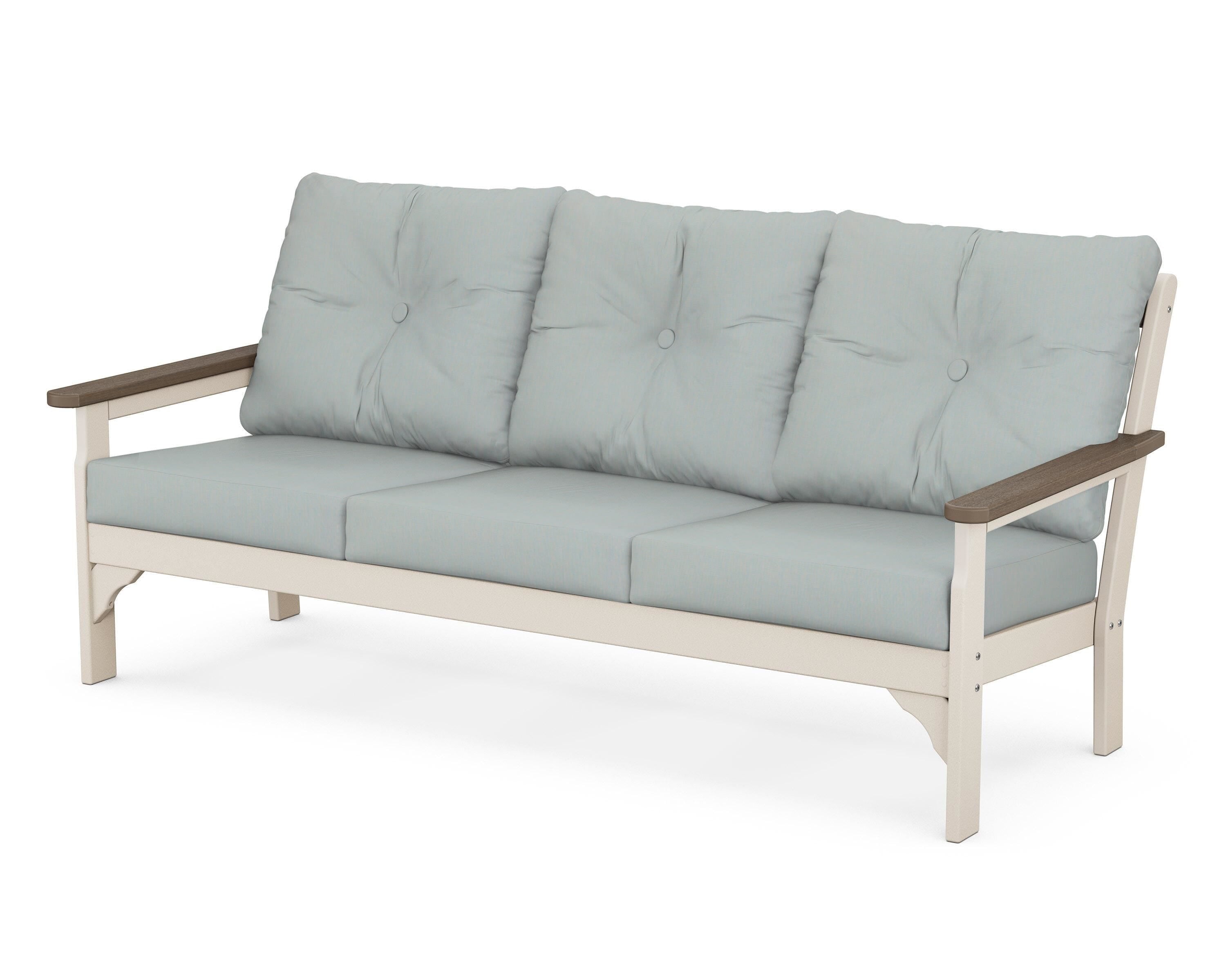 POLYWOOD® Vineyard Deep Seating Sofa in Sand / Kona / Spa