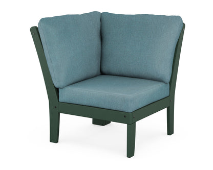 POLYWOOD® Braxton Modular Corner Chair in Green / Ocean Teal