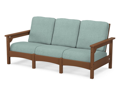 POLYWOOD® Club Sofa in Teak / Glacier Spa