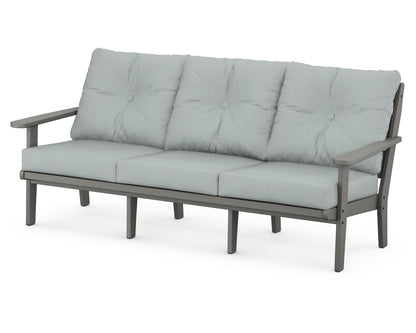 POLYWOOD® Lakeside Deep Seating Sofa in Slate Grey / Spa