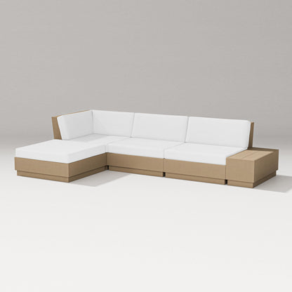 PW Designer Series Elevate Chaise Sectional in Vintage Sahara / Natural