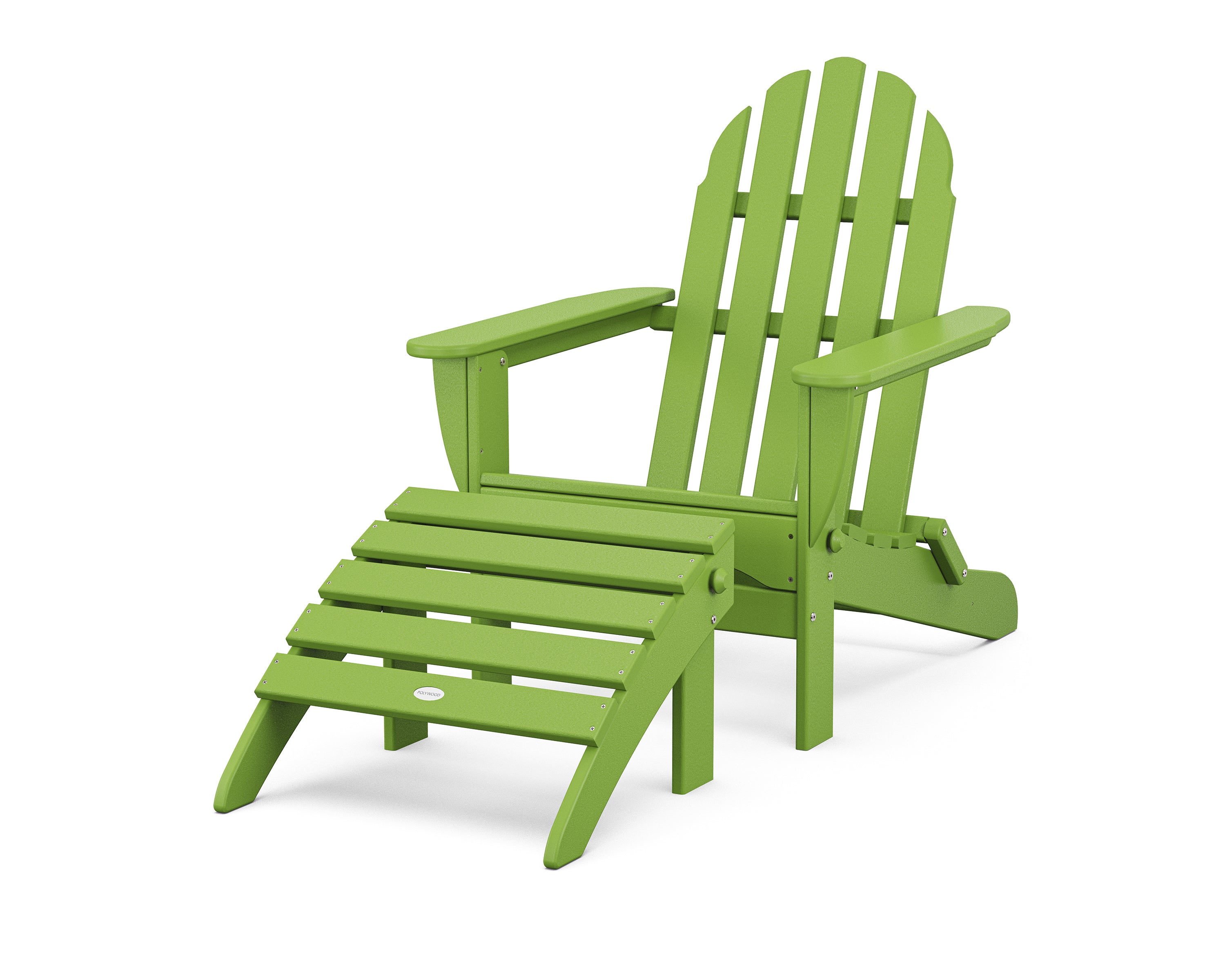POLYWOOD® Classic Adirondack 2-Piece Set in Lime