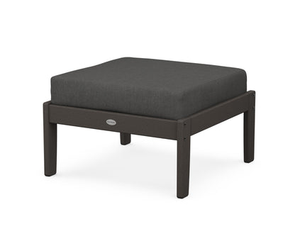POLYWOOD® Braxton Deep Seating Ottoman in Vintage Coffee / Spectrum Carbon
