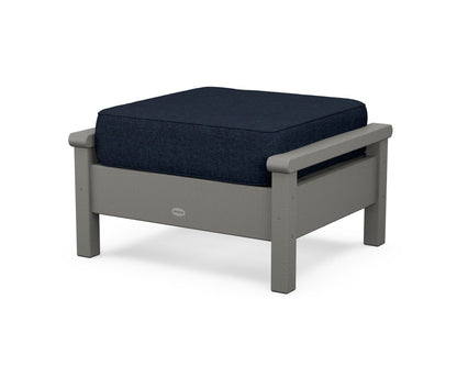 POLYWOOD® Harbour Deep Seating Ottoman in Slate Grey / Marine Indigo