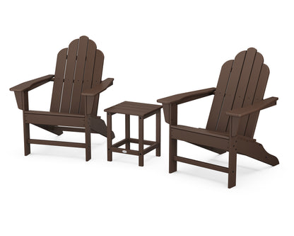 POLYWOOD® Long Island Adirondack 3-Piece Set in Mahogany