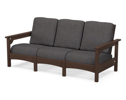 POLYWOOD® Club Sofa in Mahogany / Ash Charcoal