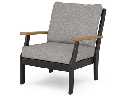 POLYWOOD® Braxton Deep Seating Chair in Black / Natural / Grey Mist