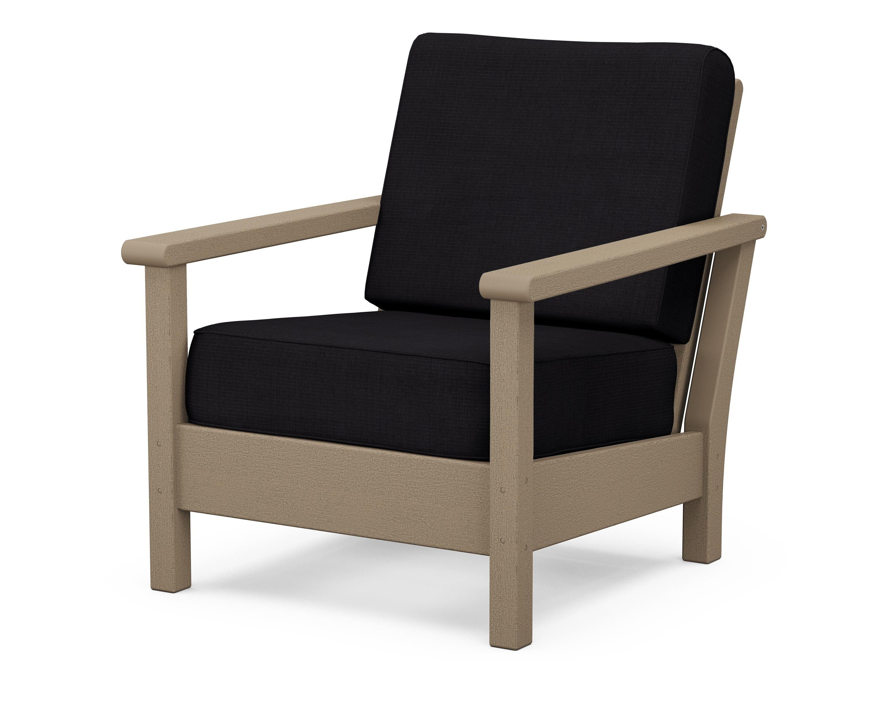 POLYWOOD® Harbour Deep Seating Chair in Vintage Sahara / Midnight Linen