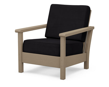 POLYWOOD® Harbour Deep Seating Chair in Vintage Sahara / Midnight Linen