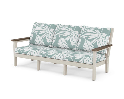 POLYWOOD® Chippendale Deep Seating Sofa in Sand / Kona / Leaf Glacier Spa