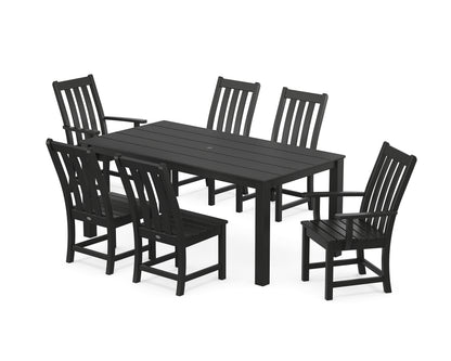 POLYWOOD® Vineyard 7-Piece Parsons Dining Set in Black