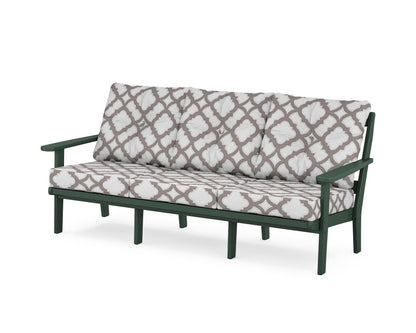 POLYWOOD® Mission Deep Seating Sofa in Green / Trellis Grey Mist