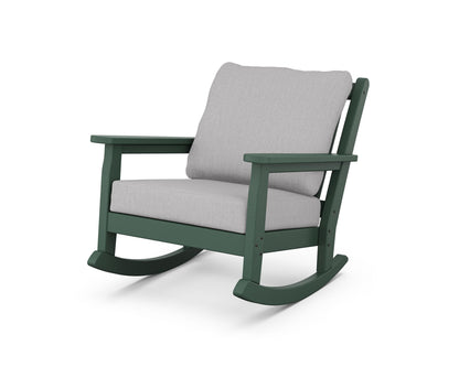 POLYWOOD® Chippendale Deep Seating Rocking Chair in Green / Granite