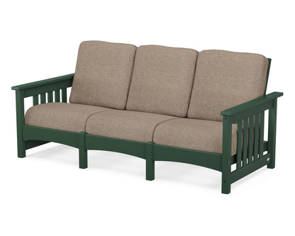POLYWOOD® Club Mission Sofa in Green / Spiced Burlap