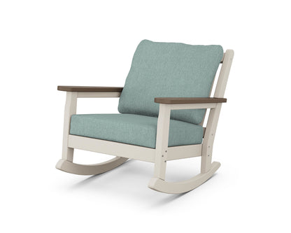 POLYWOOD® Chippendale Deep Seating Rocking Chair in Sand / Kona / Glacier Spa