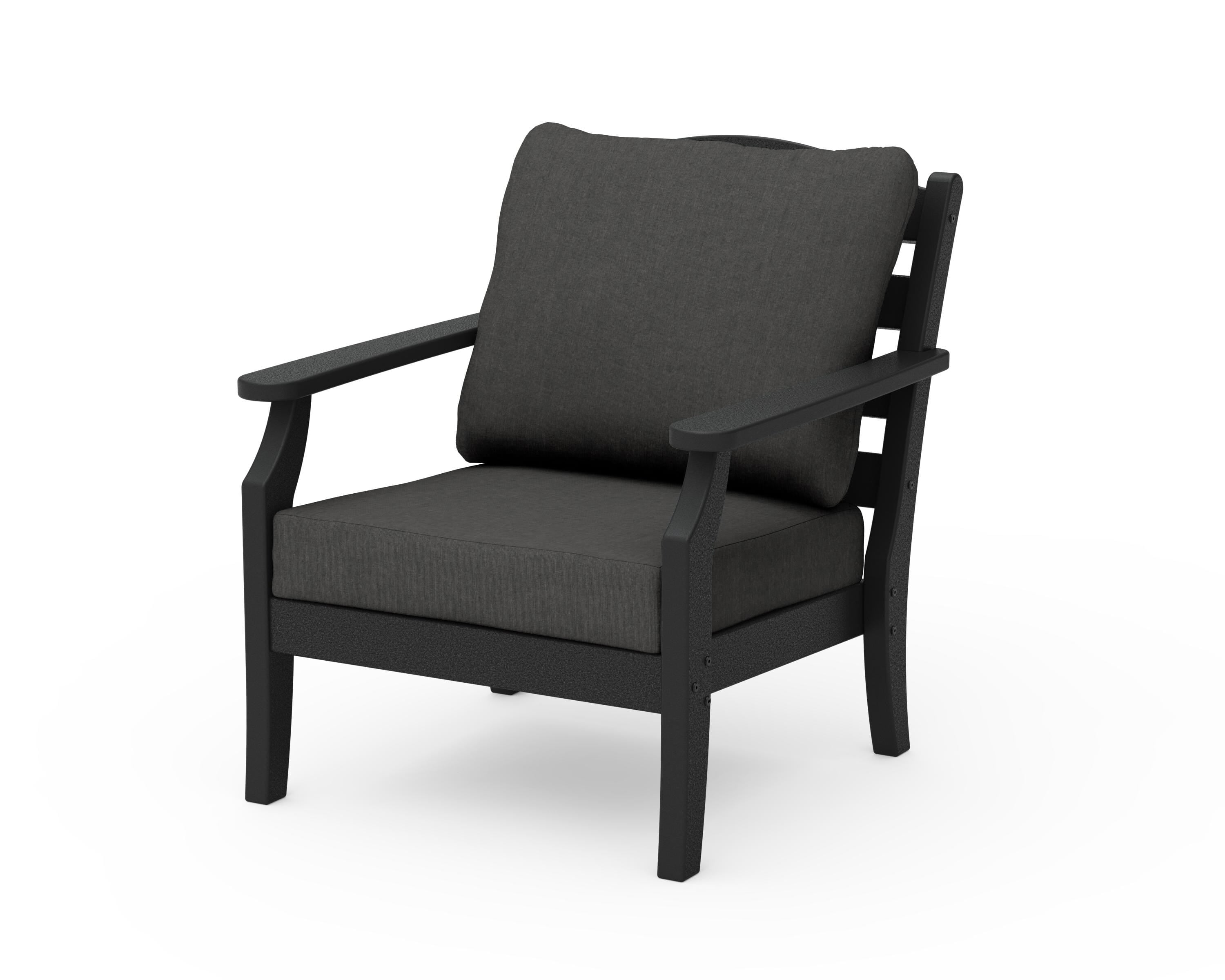 Draper James™ by  POLYWOOD® Savannah Deep Seating Chair in Black / Spectrum Carbon
