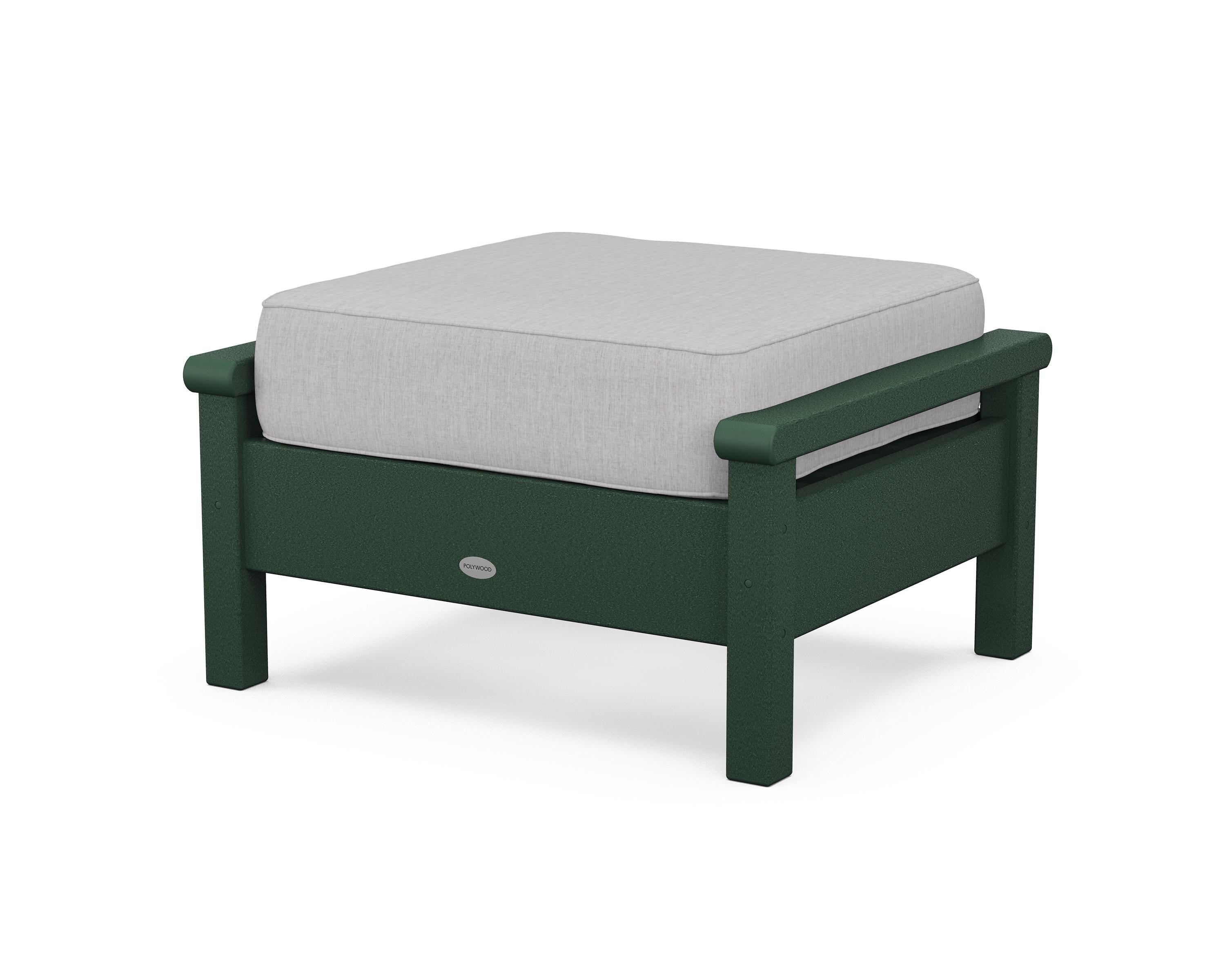 POLYWOOD® Harbour Deep Seating Ottoman in Green / Granite