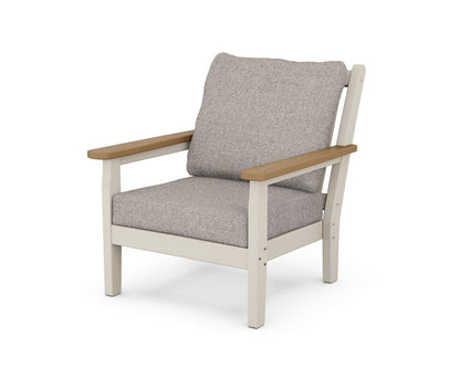 POLYWOOD® Chippendale Deep Seating Chair in Sand / Natural / Weathered Tweed