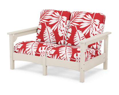 POLYWOOD® Club Loveseat in Sand / Leaf Crimson