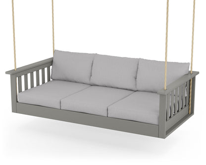 POLYWOOD® Vineyard Daybed Swing in Slate Grey / Granite