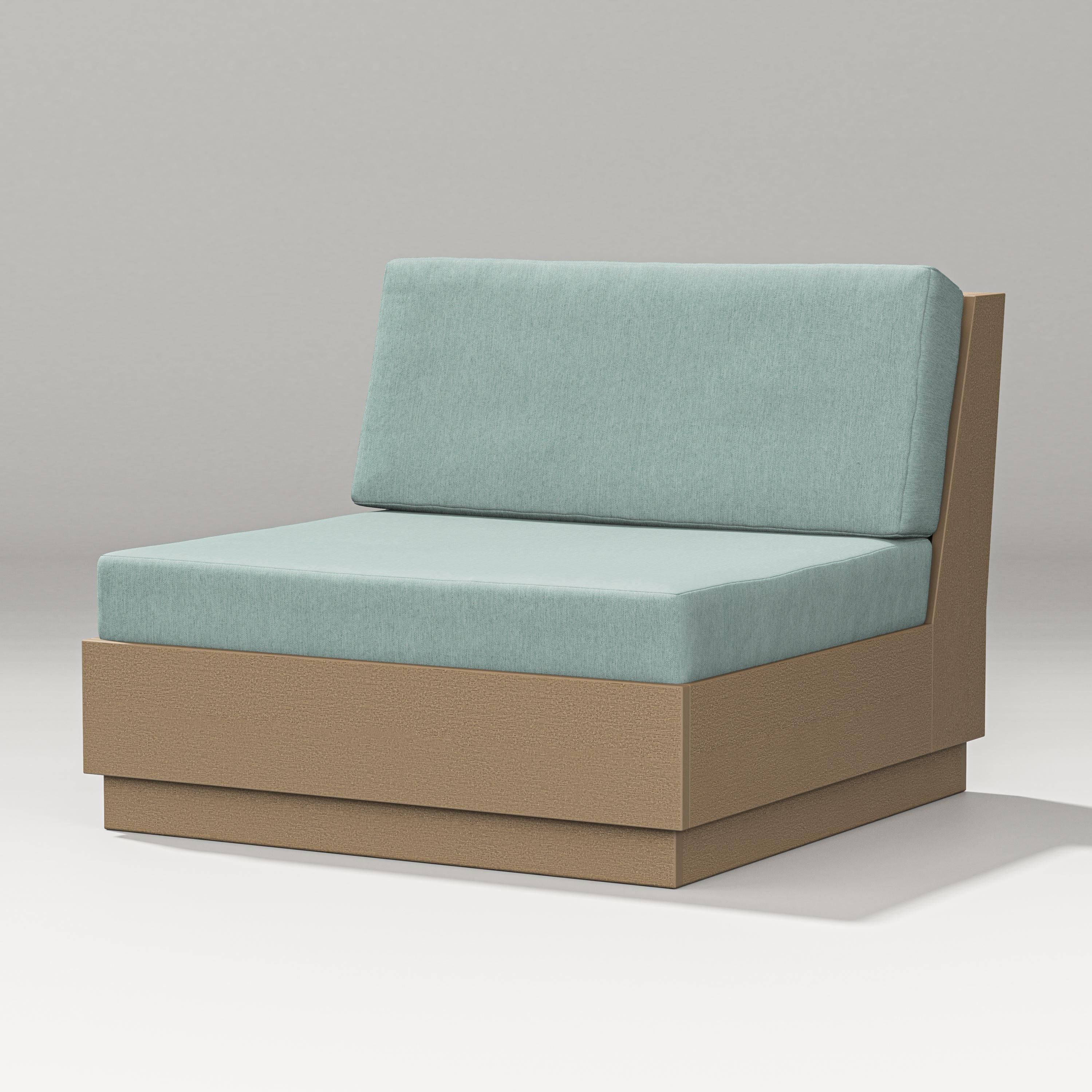 PW Designer Series Elevate Modular Armless Chair in Vintage Sahara / Glacier Spa