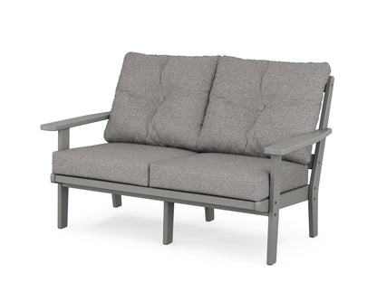 POLYWOOD® Prairie Deep Seating Loveseat in Slate Grey / Grey Mist