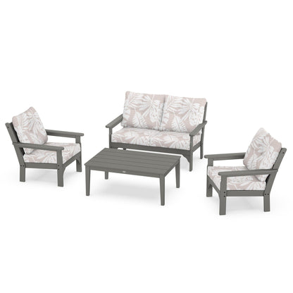 Vineyard 4 Piece Deep Seating Set - Slate Grey