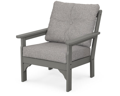 POLYWOOD® Vineyard Deep Seating Chair in Slate Grey / Grey Mist