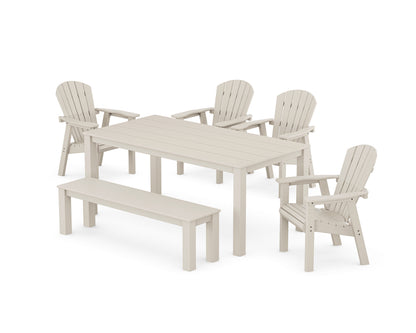 POLYWOOD® Seashell 6-Piece Parsons Dining Set with Bench in Sand