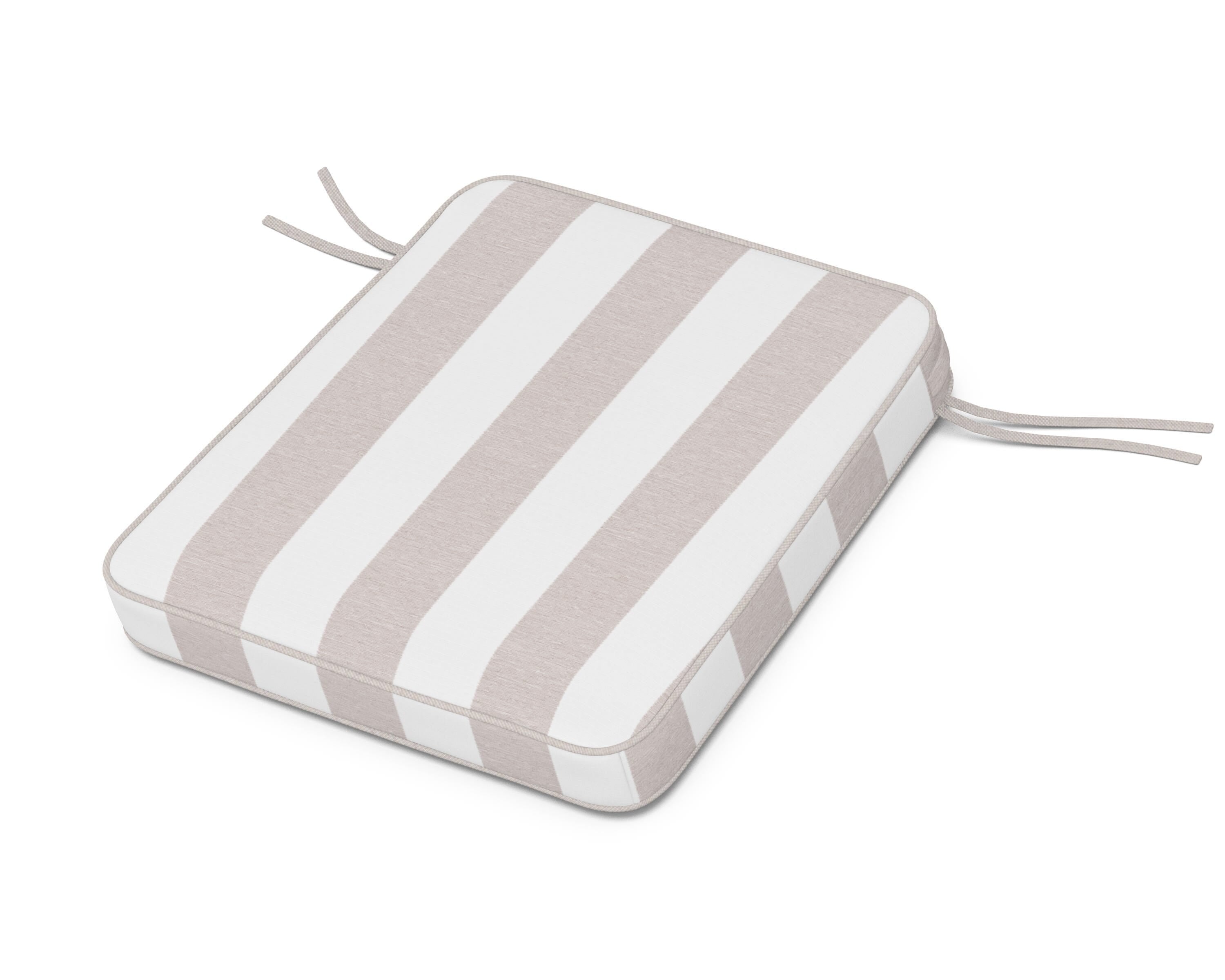 Martha Stewart by POLYWOOD® Chinoiserie Rocker Seat Cushion in Cabana Stripe Dune Burlap