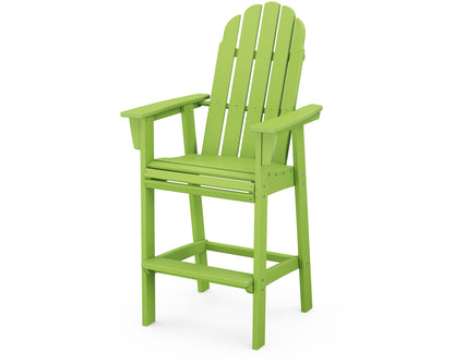 POLYWOOD® Vineyard Curveback Adirondack Bar Chair in Lime