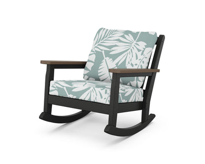 Chippendale Deep Seating Rocking Chair - Black
