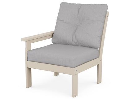 POLYWOOD® Vineyard Modular Left Arm Chair in Sand / Granite