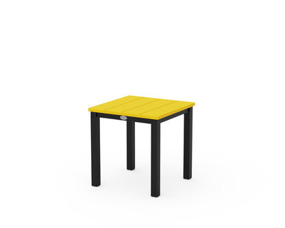 POLYWOOD® Main Street 18" Side Table in Black / Lemon