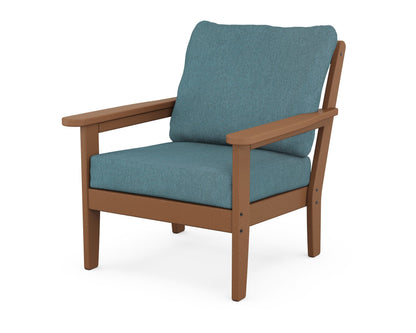 Country Living Cottage Deep Seating Chair in Teak / Ocean Teal