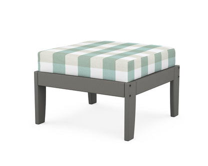 Unbranded Modular Ottoman - Classic in Slate Grey / Buffalo Plaid Glacier Spa