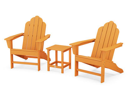 POLYWOOD® Long Island Adirondack 3-Piece Set in Tangerine