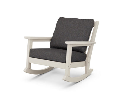 POLYWOOD® Chippendale Deep Seating Rocking Chair in Sand / Ash Charcoal