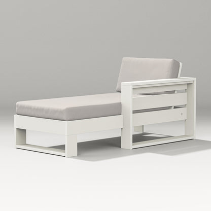 PW Designer Series Latitude Modular Right Arm Chaise in Vintage White / Cast Ash